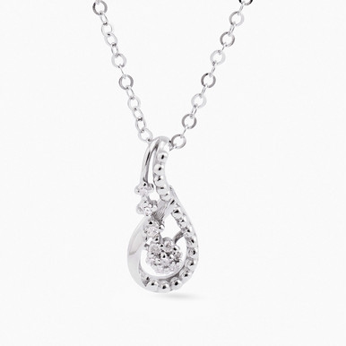 Pear Diamond Necklace in 18K Gold - EPC00010