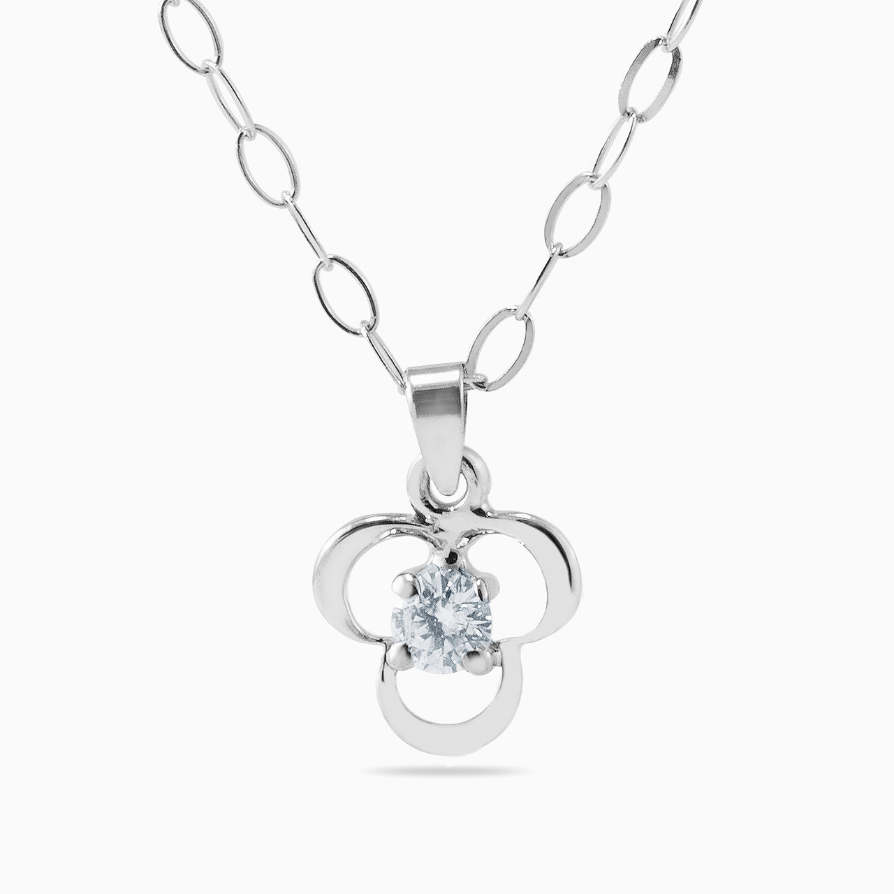 Kids 18K Gold Diamond Pendant Necklace