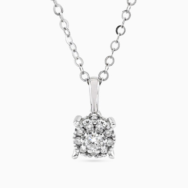 Circle Diamond Necklace in 18K Gold - EPC00021