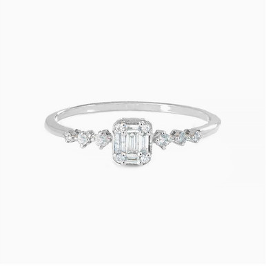 Baguette Diamond Ring in 18K Gold - 41205