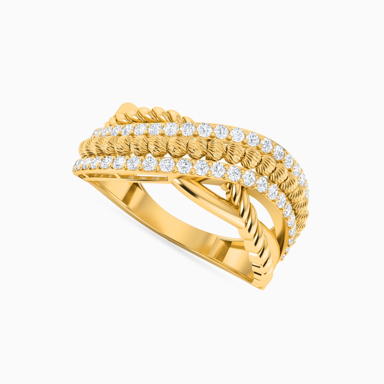 21K Gold Cubic Zirconia Statement Ring