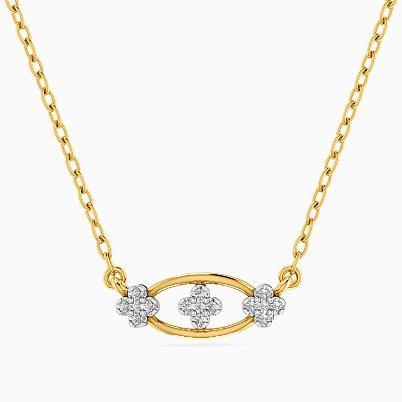 18K Gold Diamond Pendant Necklace