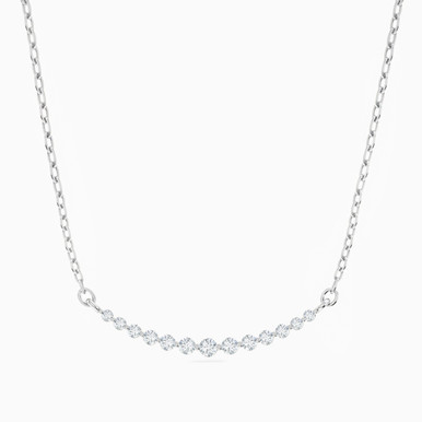Round Diamond Necklace in 18K Gold - 111402200019