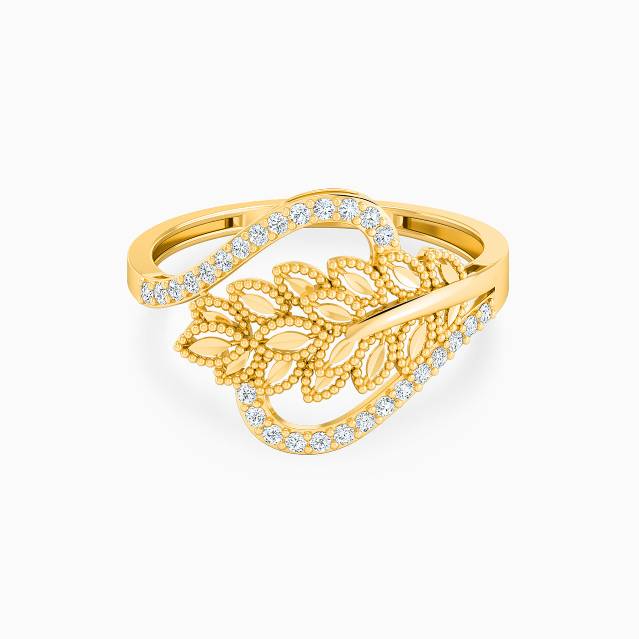 21K Gold Cubic Zirconia Statement Ring