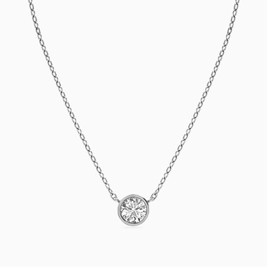 Circle Cubic Zirconia Necklace in 18K Gold - 111401200003 Circle Cubic Zirconia Necklace in 18K Gold - 111401200003