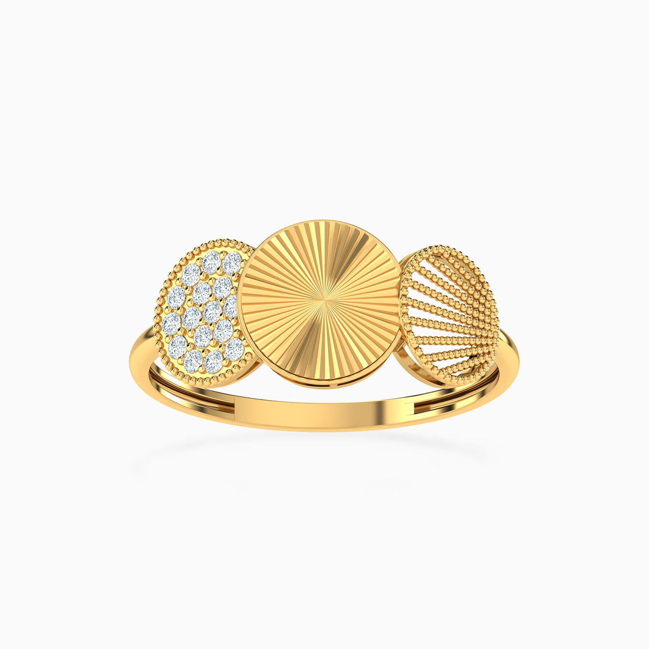 21K Gold Cubic Zirconia Statement Ring