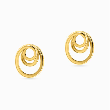 Swirl Stud Earrings in 18K Gold - 21051110097