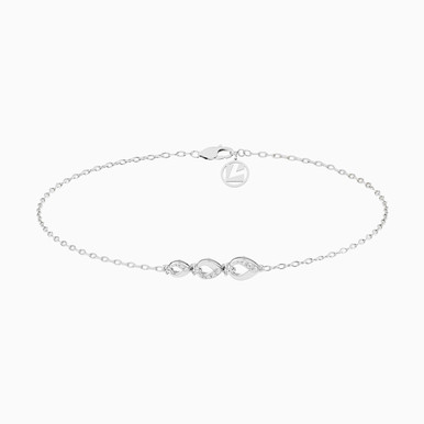 Link Diamond Chain Bracelet in 18K Gold - EBR00005