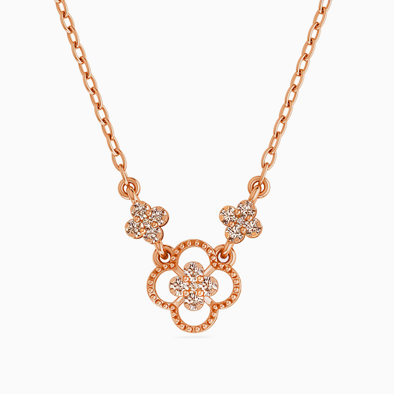 18K Gold Diamond Pendant Necklace