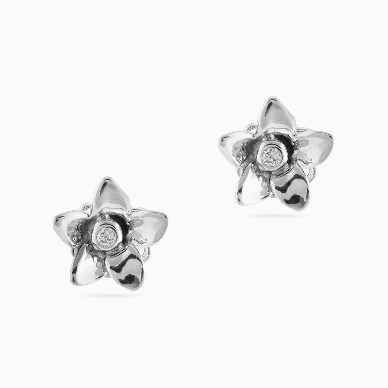 Kids 18K Gold Diamond Stud Earrings