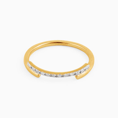 Slim Diamond Ring in 18K Gold - LRG00016