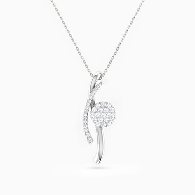 Multi-shaped Diamond Necklace in 18K Gold - PN414457W18DI1