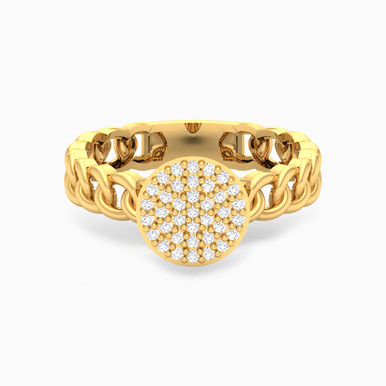 Circle Cubic Zirconia Ring in 18K Gold - 61002180054 Circle Cubic Zirconia Ring in 18K Gold - 61002180054