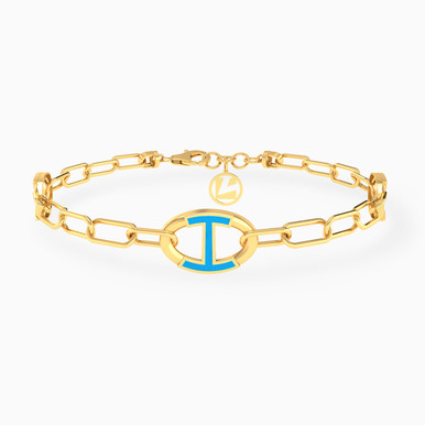 Links Enamel Coated Chain Bracelet in 18K Gold - 21010650347
