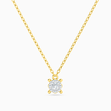 Circle Diamonds Necklace in 18K Gold - 21046030258