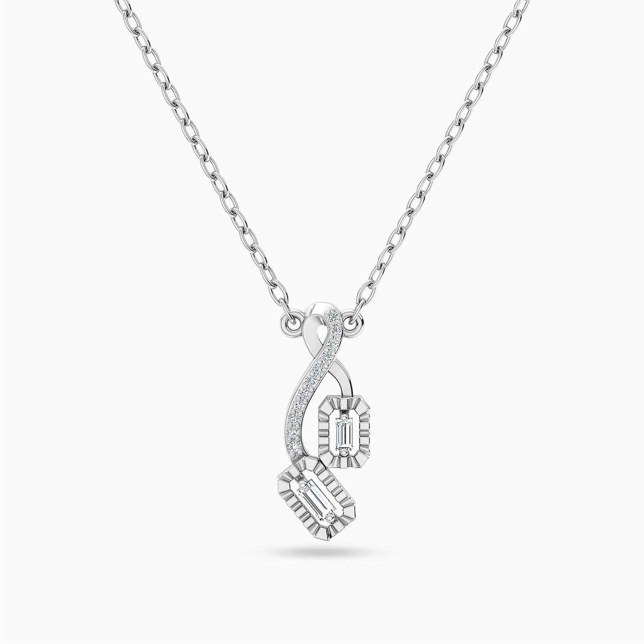 18K Gold Diamond Pendant Necklace