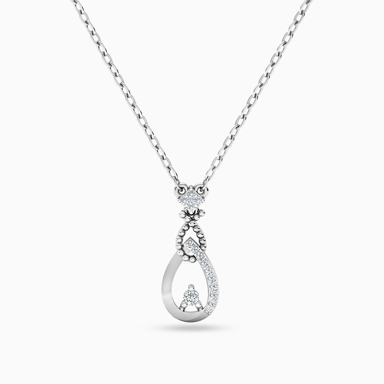 18K Gold Diamond Pendant Necklace