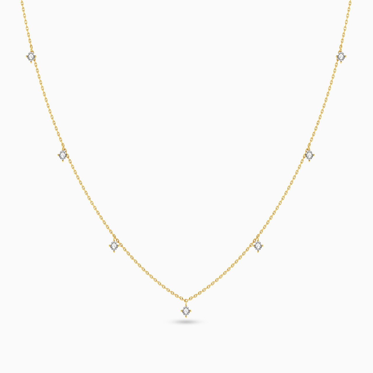 18K Gold Diamond Chain Necklace