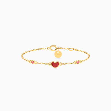 Kids Heart Chain Bracelet in 18K Gold - 21047140259