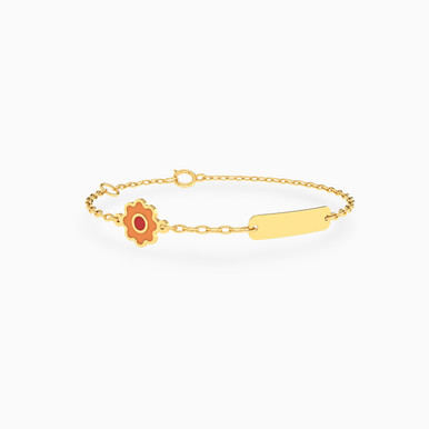 Kids Flower Chain Bracelet in 18K Gold - 21047140268