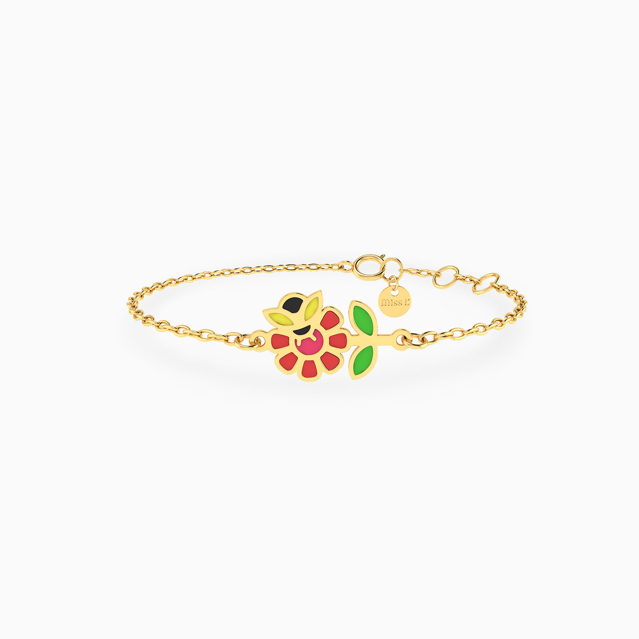 Kids 18K Gold Enamel Coated Chain Bracelet