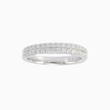 Double Rows Diamond Ring in 18K Gold - RG53665