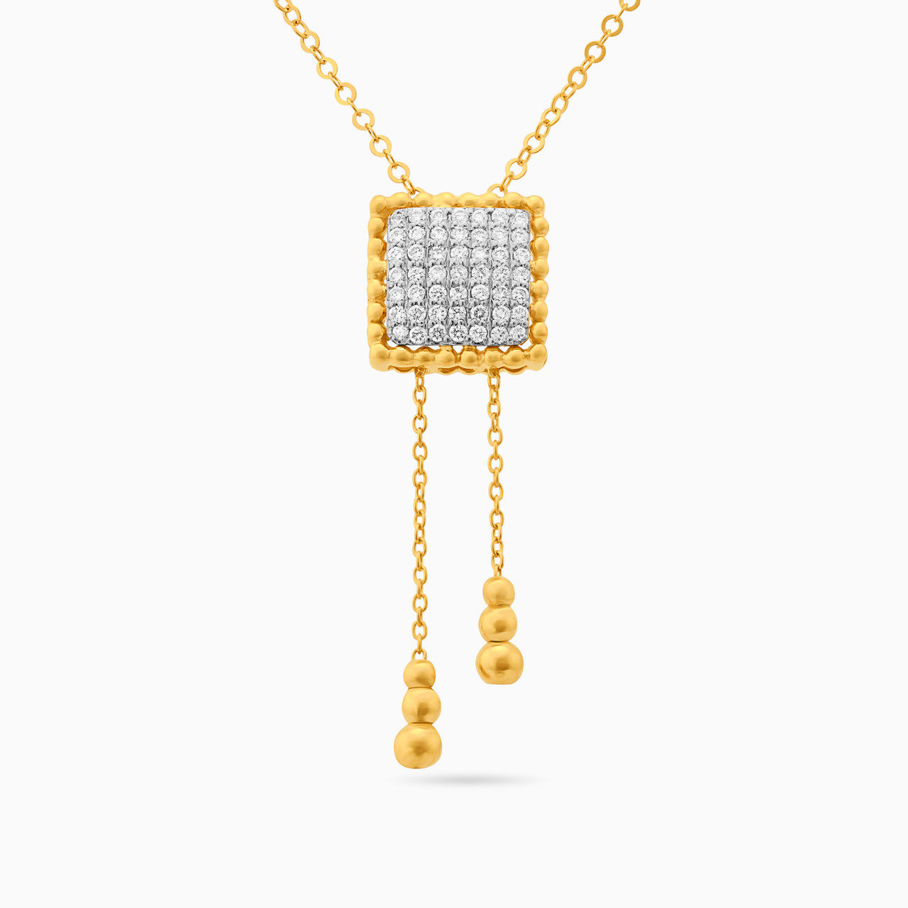 18K Gold Diamond Pendant Necklace