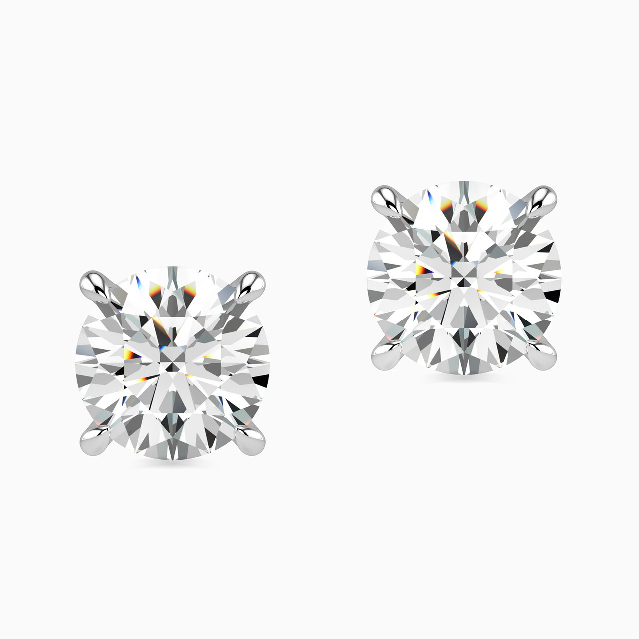 18K Gold Diamond Stud Earrings