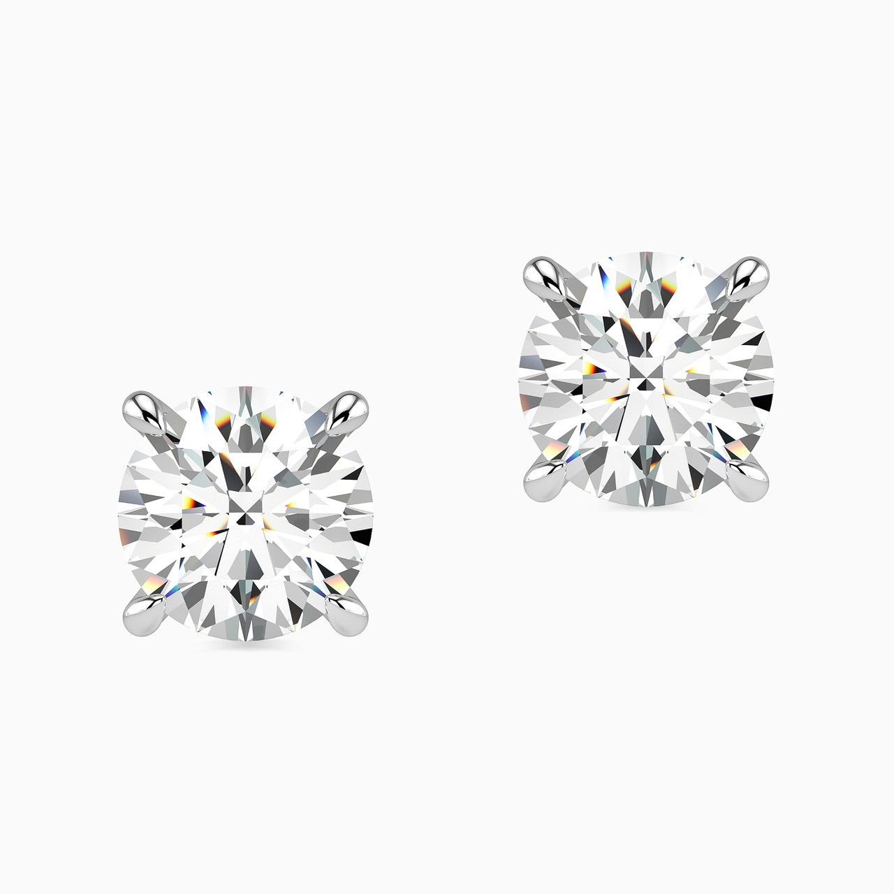 18K Gold Diamond Stud Earrings