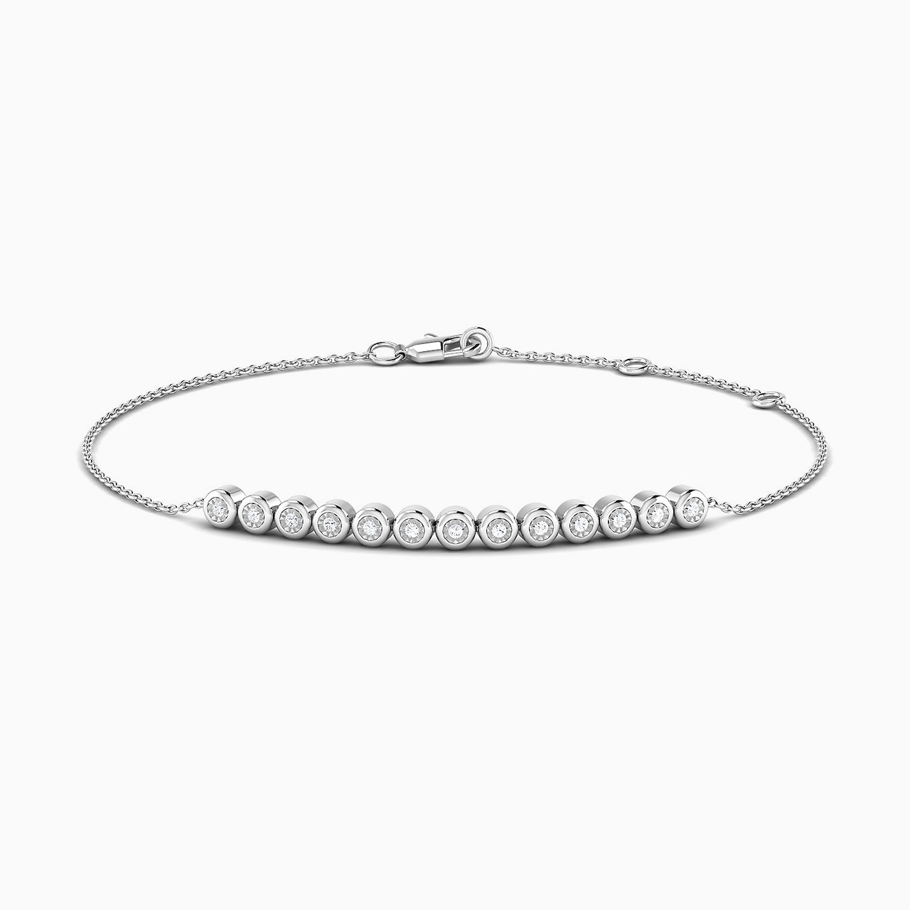 18K Gold Diamond Chain Bracelet