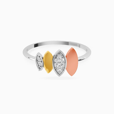 Marquise Diamonds Statement Ring in 18K Gold - 111102400002