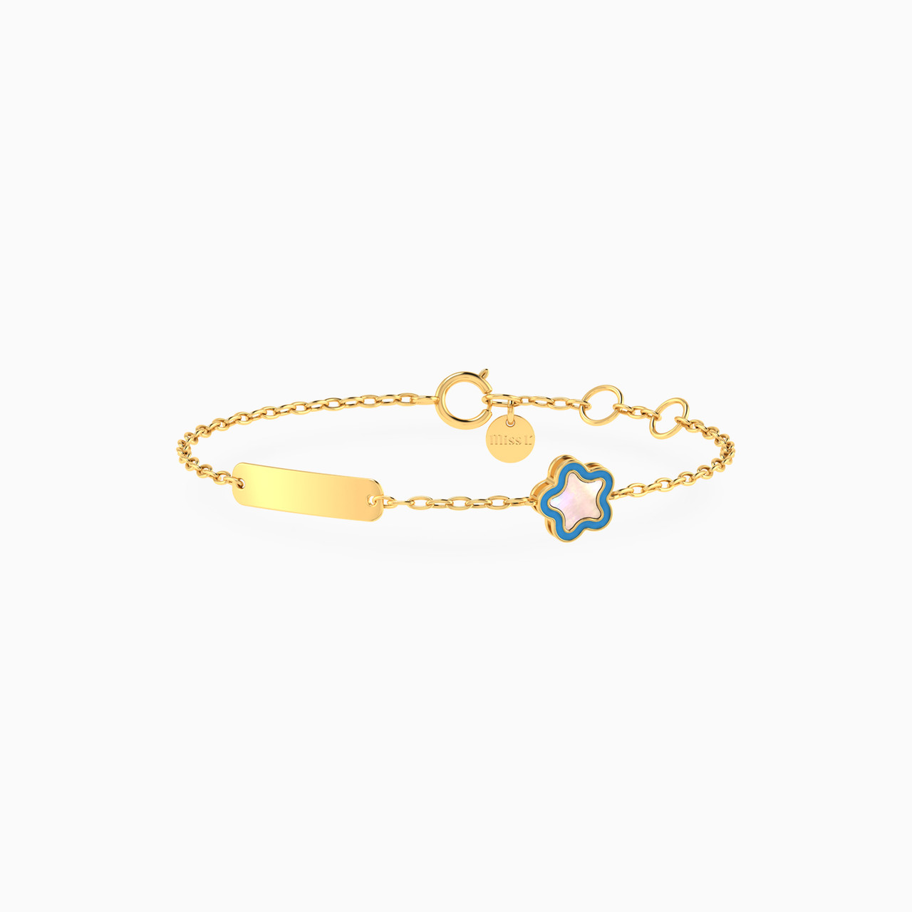 Kids 18K Gold Enamel Coated Chain Bracelet