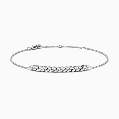 Slim Diamond Chain Bracelet in 18K Gold - BR402264W18DI1