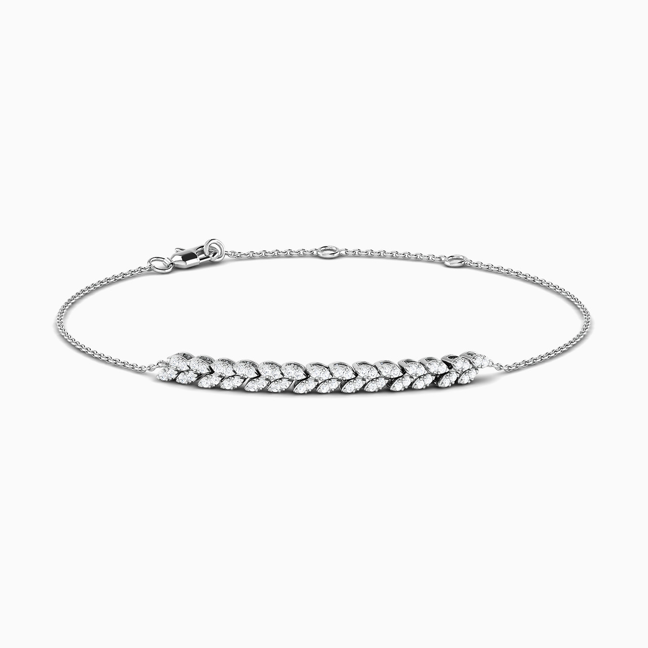 18K Gold Diamond Chain Bracelet