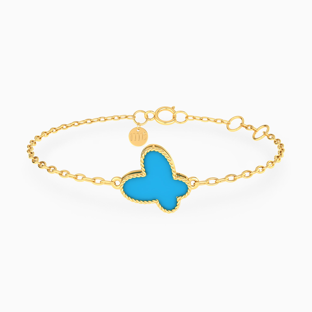 Kids 18K Gold Enamel Coated Chain Bracelet