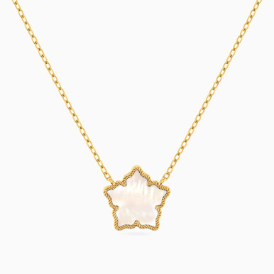 Kids Flower Enamel Coated Necklace in 18K Gold - 21046111045
