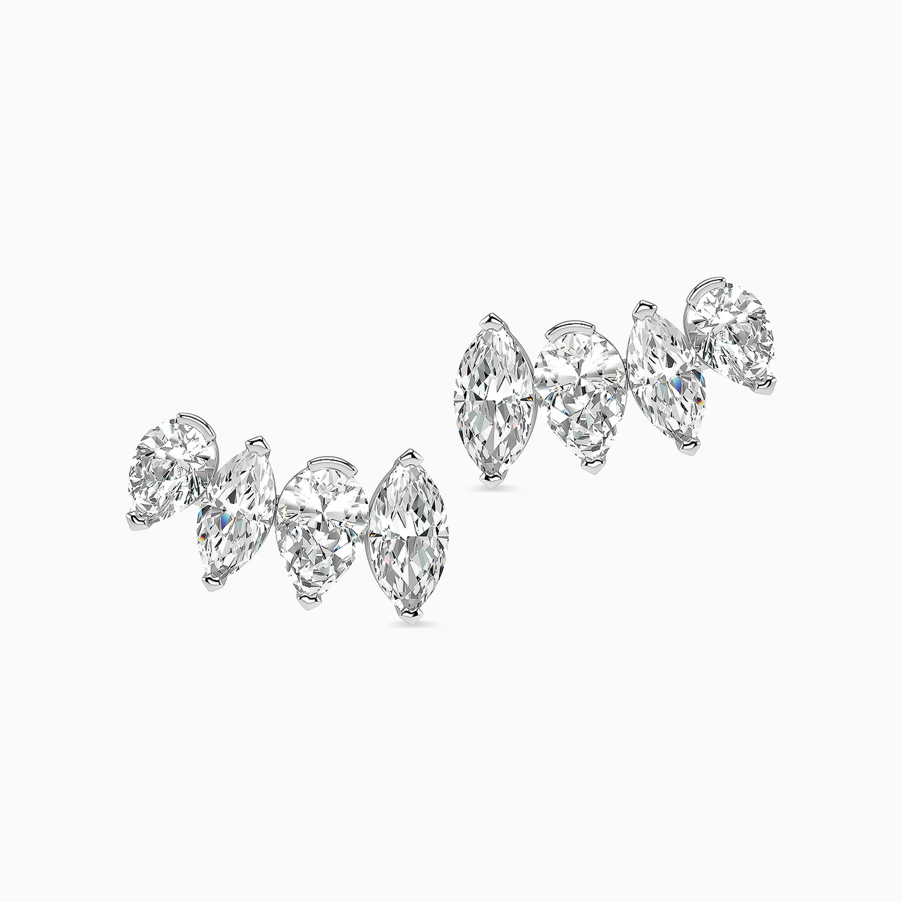 18K Gold Diamond Stud Earrings