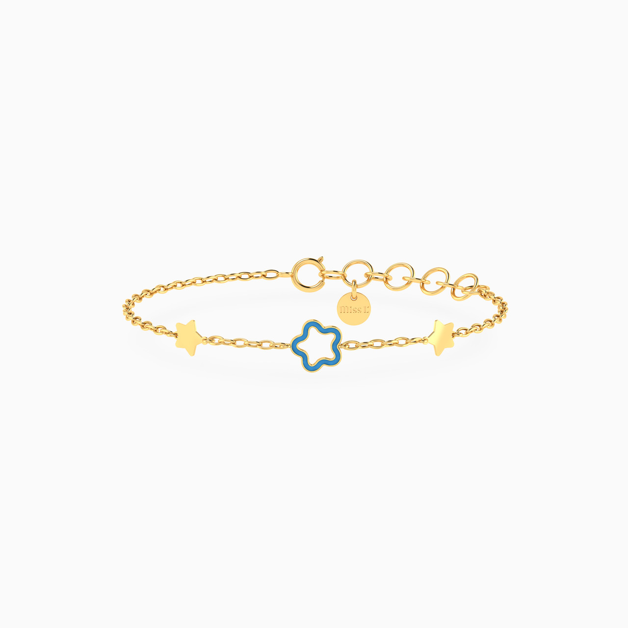 Kids 18K Gold Enamel Coated Chain Bracelet