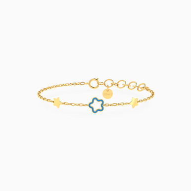 Kids Flower Chain Bracelet in 18K Gold - 21047110285