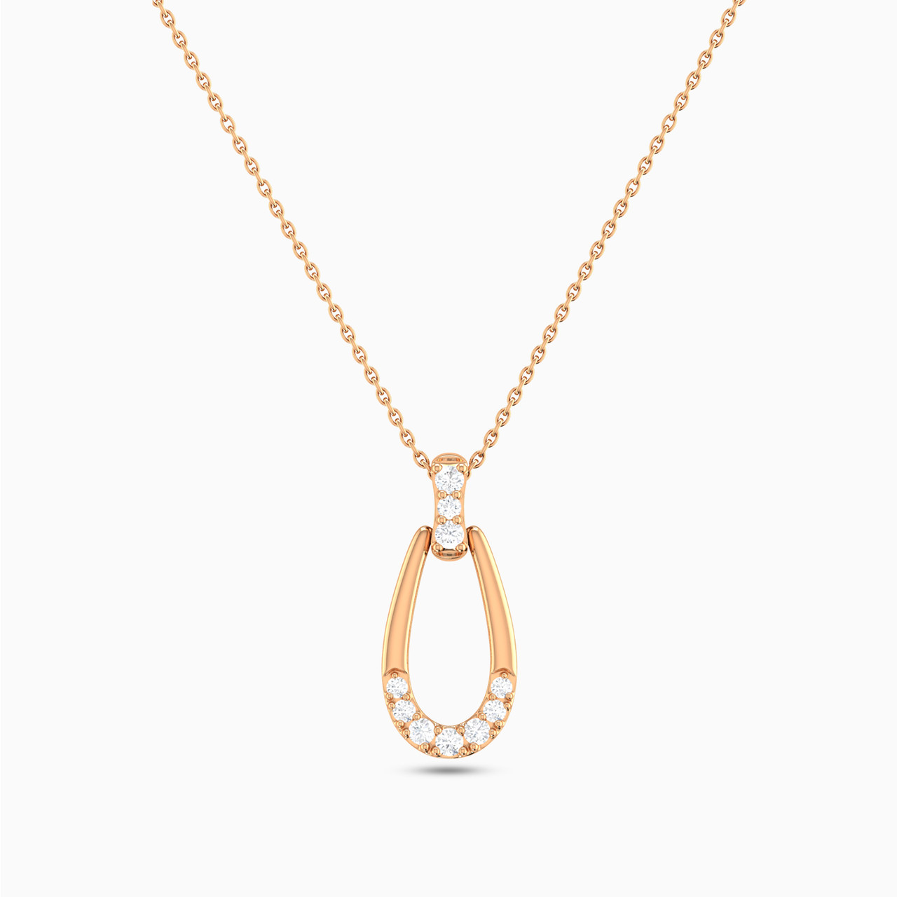 18K Gold Diamond Pendant Necklace