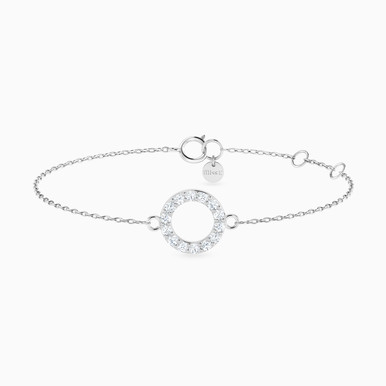 Circle Diamonds Chain Bracelet in 18K Gold - 21047110298