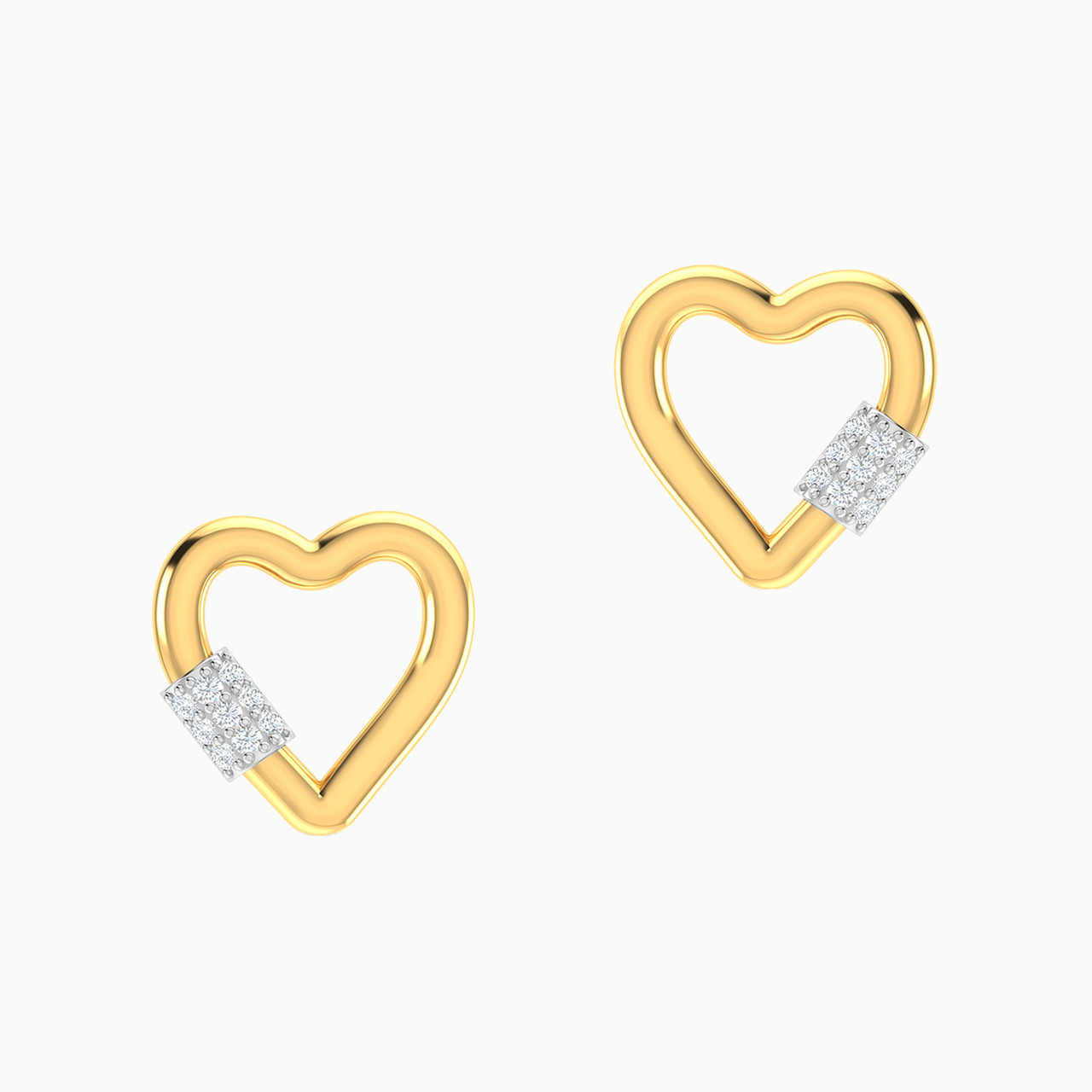 18K Gold Diamond Stud Earrings