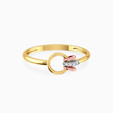 Circle Diamonds Statement Ring in 18K Gold - 111102400011