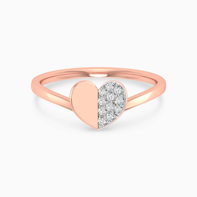 Heart Diamond Ring in 18K Gold - TRG9002118