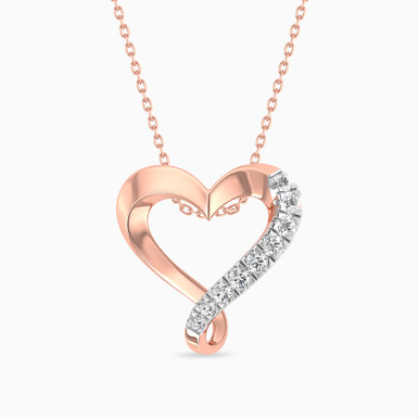 Heart Diamond Pendant in 18K Gold - TPD9002117