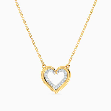 Heart Diamonds Necklace in 18K Gold - 21046111074