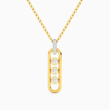 Links Diamonds Necklace in 18K Gold - 21046030259
