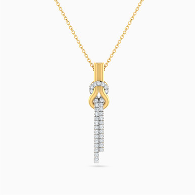 Knot Diamond Necklace in 18K Gold - LNE50065