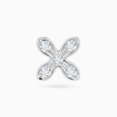 Flower Diamonds Nose Pin Piercing in 18K Gold - 21053110032
