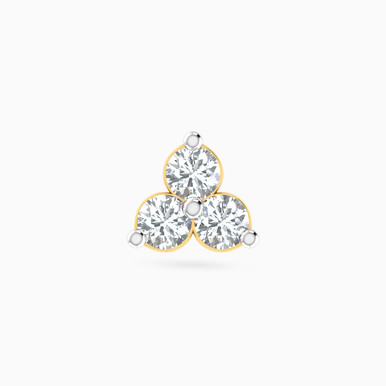 Flower Diamonds Nose Pin Piercing in 18K Gold - 21053110034